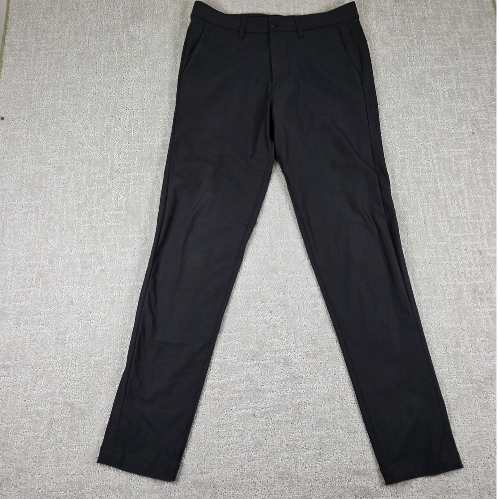 Lululemon Commission Slim-Fit Pants Mens 30X31 Black Technical Chino Trousers